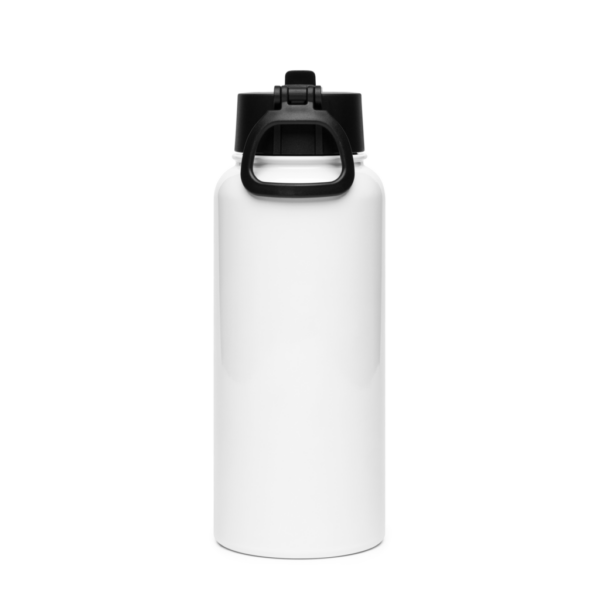 Stainless steel water bottle with straw lid - Image 2