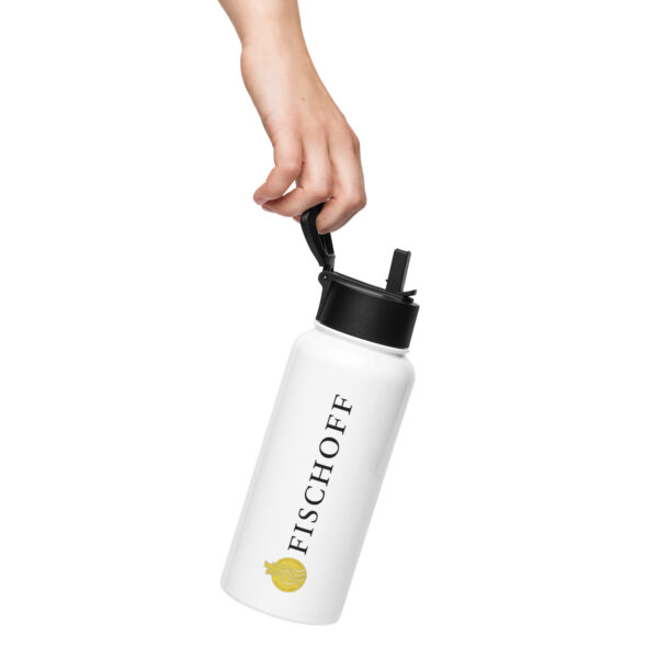 Stainless steel water bottle with straw lid - Image 8