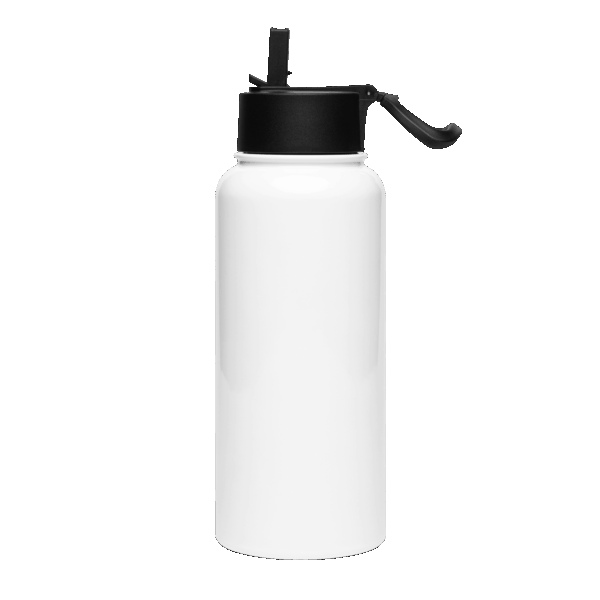 Stainless steel water bottle with straw lid - Image 3